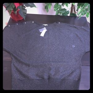 NWT New York & Company Black with Gold shirt